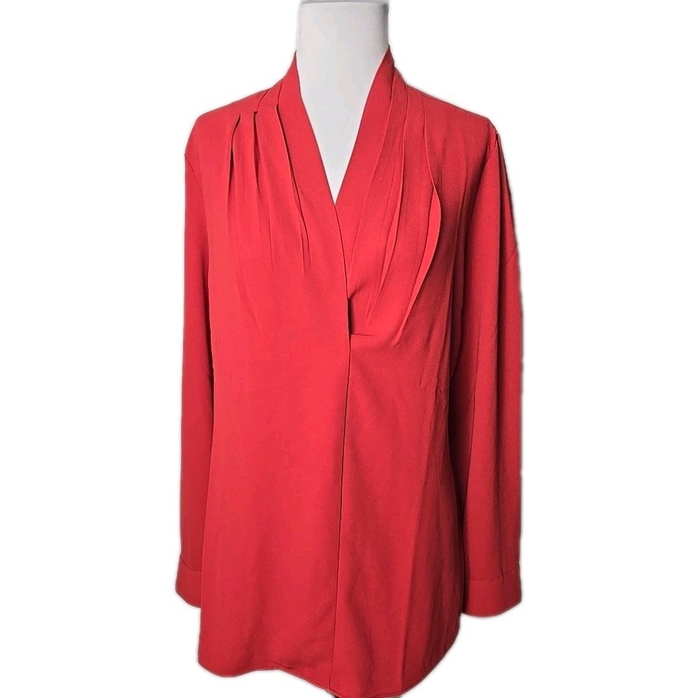 Soft Surroundings AKIRA Garnet Long Sleeve Blouse LARGE NWT‎ $89